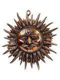 Black Metal Antique Wall Hanging Decor of Sun / Surya - 13.75" # 2